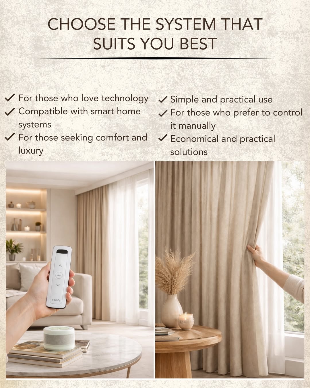 Motorized Curtain Blinds